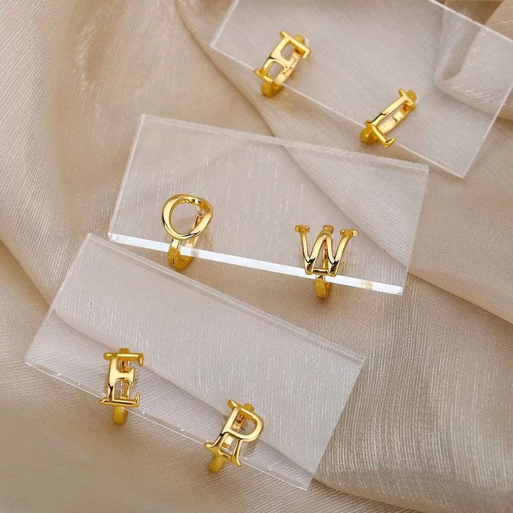 Tiny Initial Earrings