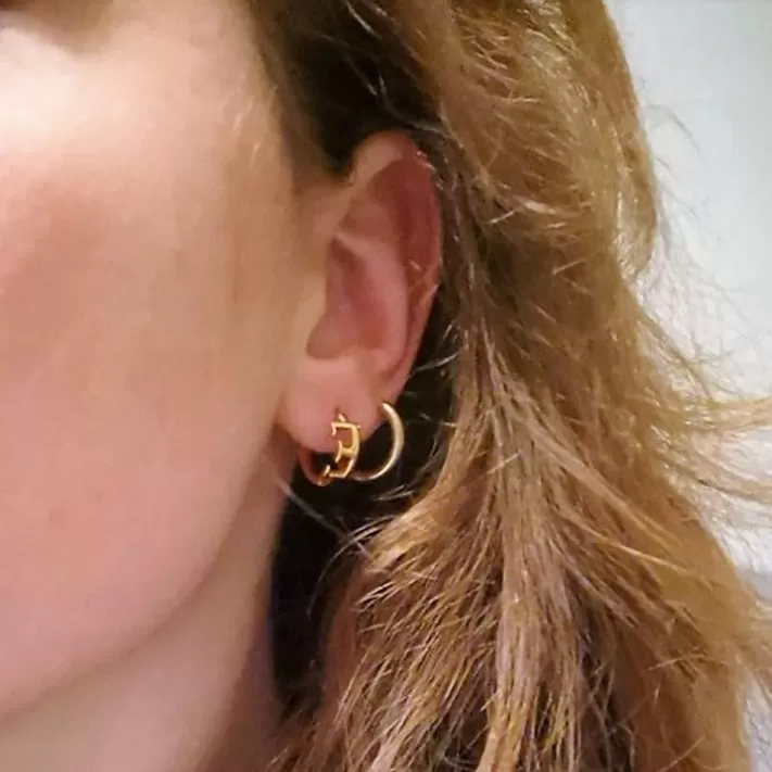 Tiny Initial Earrings