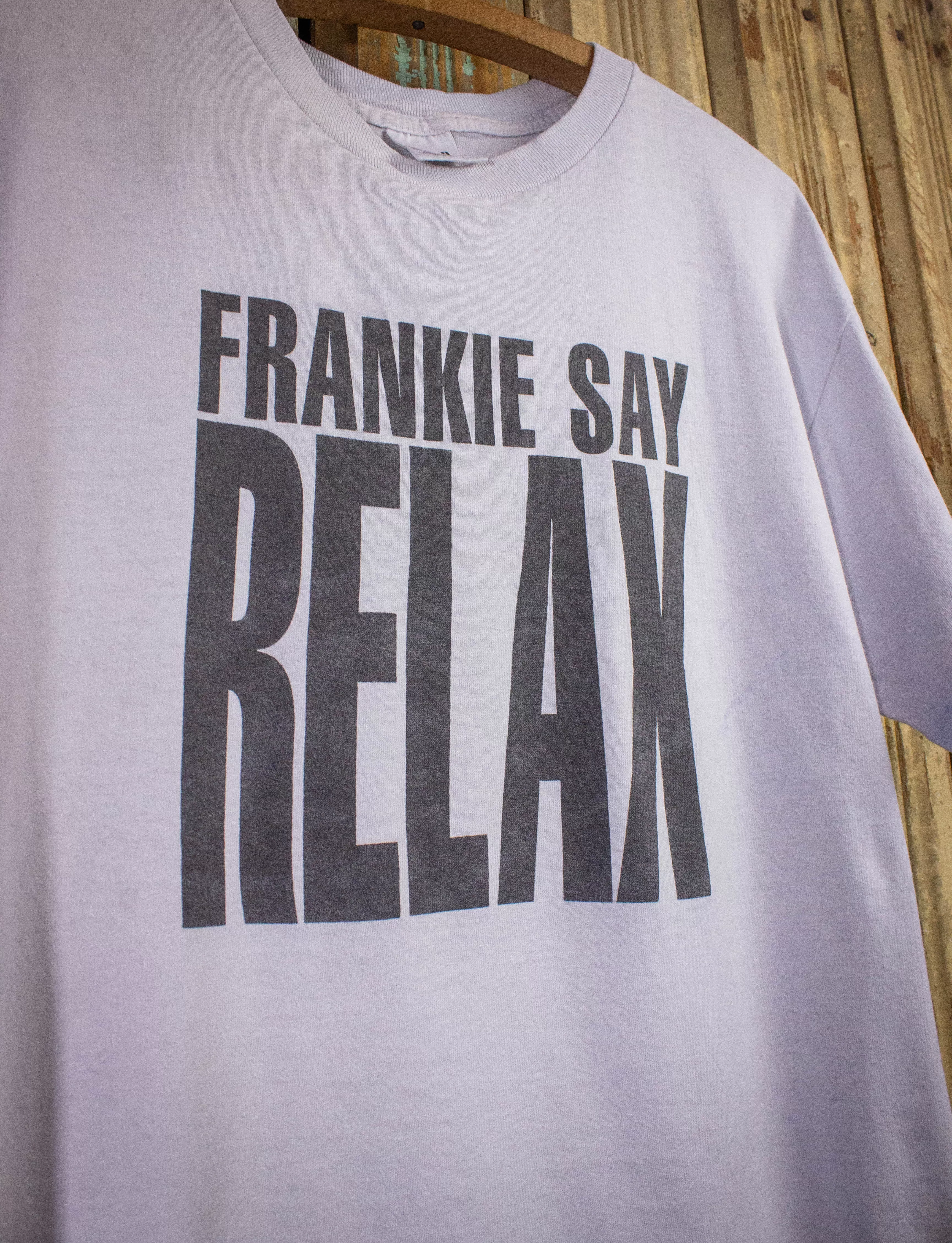 Vintage Frankie Say Relax Promo T Shirt 90s White Large