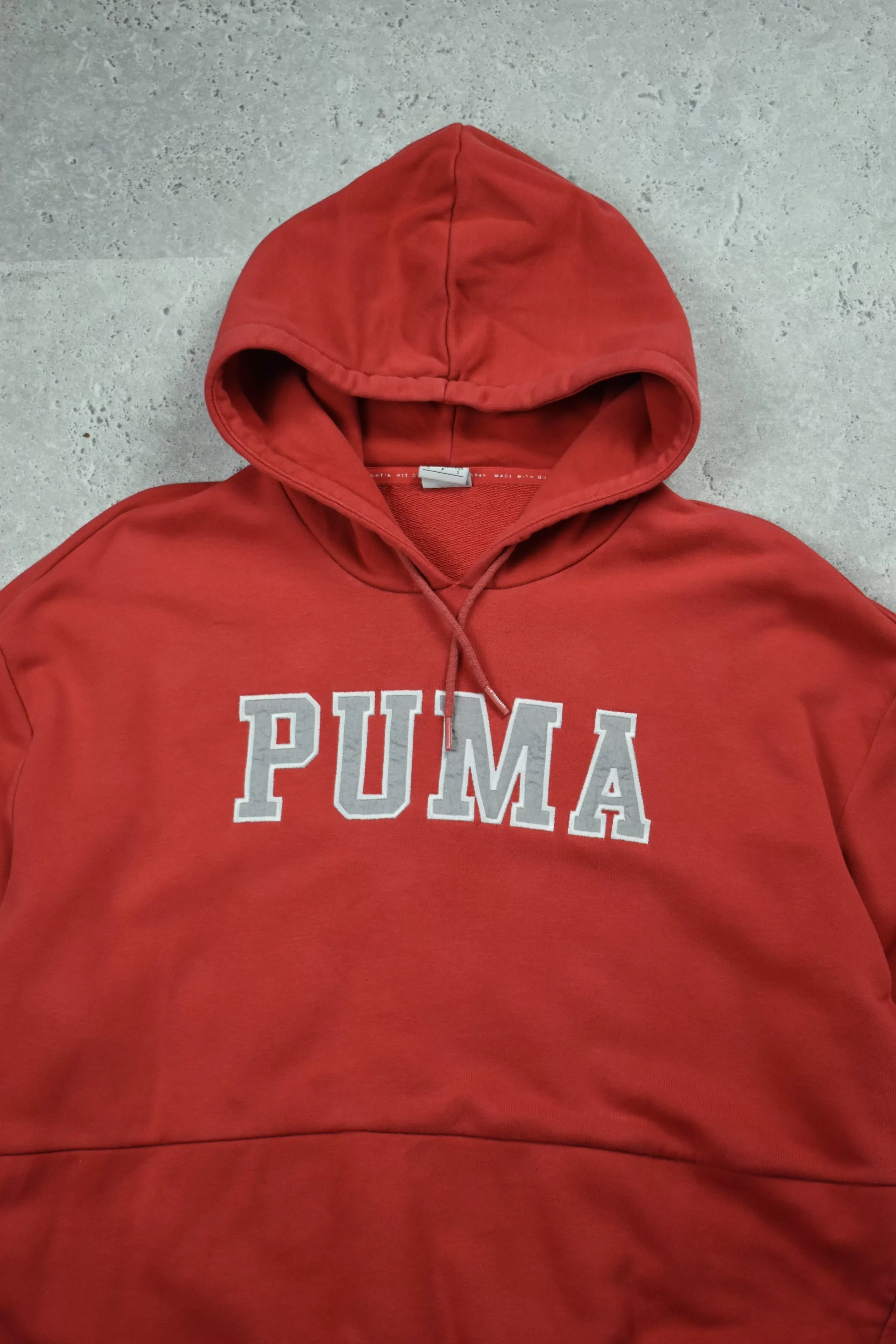 Vintage Puma Embroidered Logo Hoodie Small