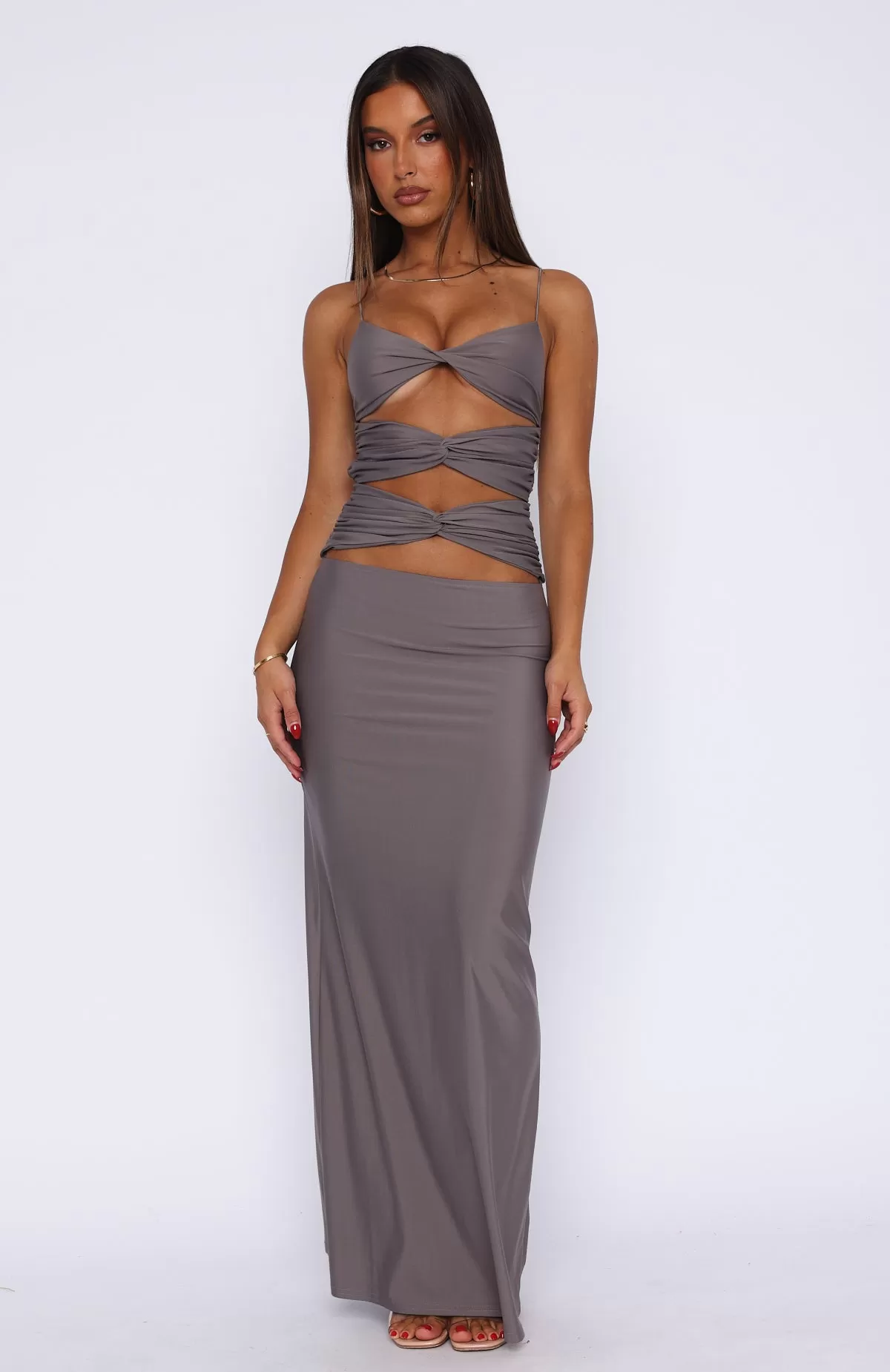 What Would You Do Maxi Dress Charcoal