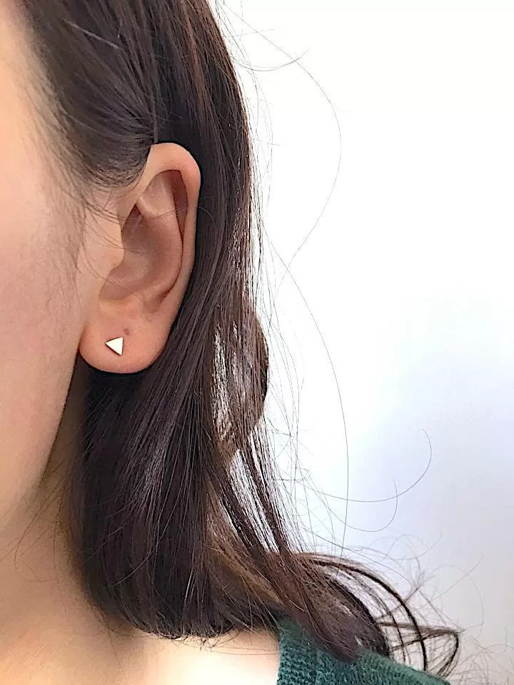 Wholesale Black Triangle Ear Jacket, Spike Ear Jacket, Front Back Earrings, Ear Jacket, Earring Cuff, Triangle Studs, Minimal Earrings, Ear Climbers