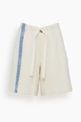 Wide Leg Shorts in Off White