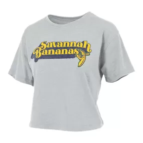 WOMEN'S Bananas Short Sleeve Crop Tee - Gray