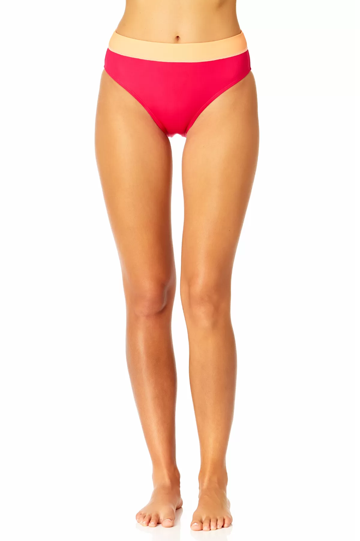 Women's Colorblock High Waist Swim Bottom