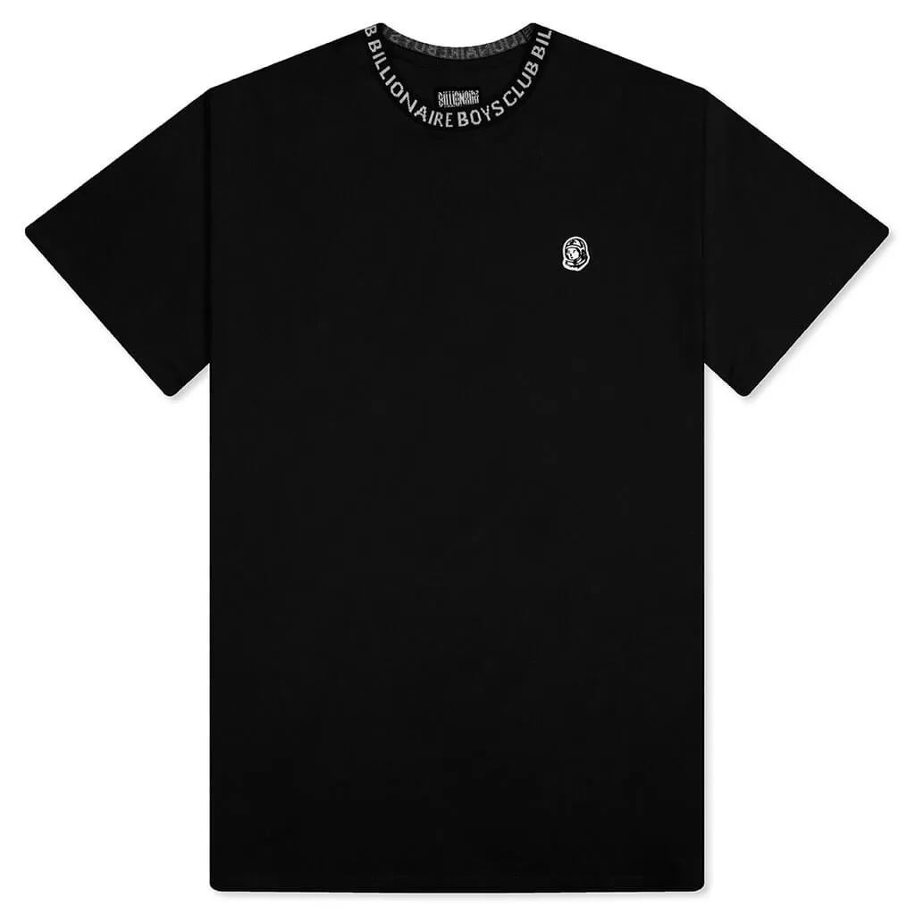 Wrapped S/S Knit Tee - Black