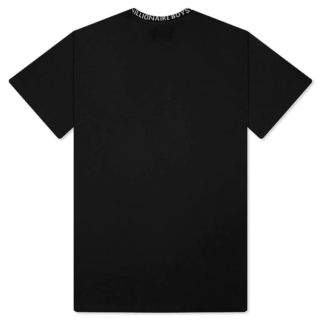 Wrapped S/S Knit Tee - Black