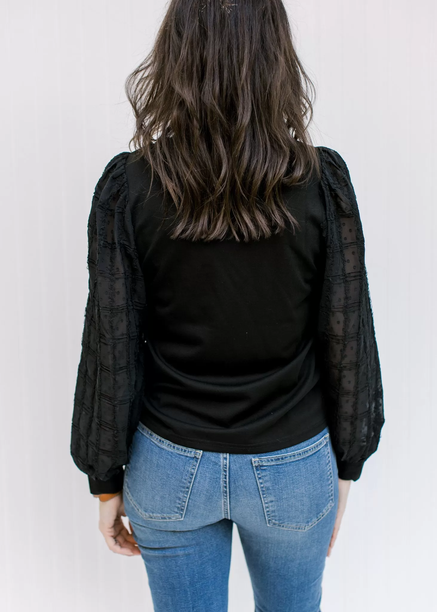 X Black Lace Sleeve Top