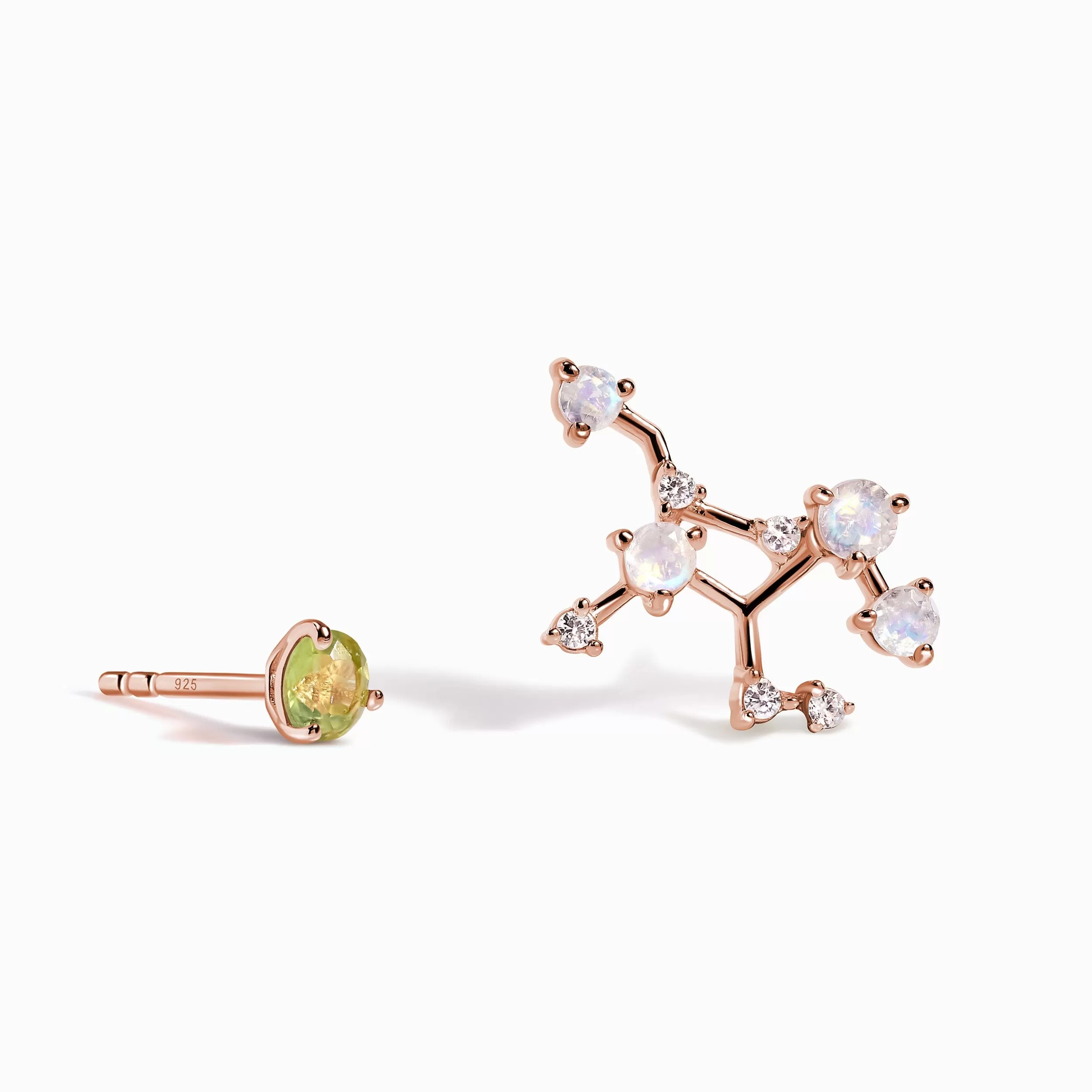 Zodiac Birthstone Studs - Virgo Peridot