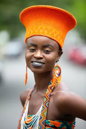 Zulu Narrow Basket Hat - Assorted Colors | Handmade in South Africa